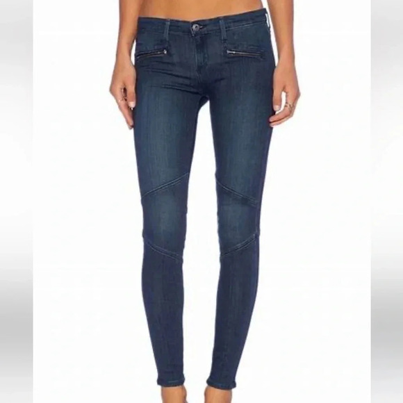 AG Jeans Moto Leggings Dark Wash Size 27 - Picture 1 of 10